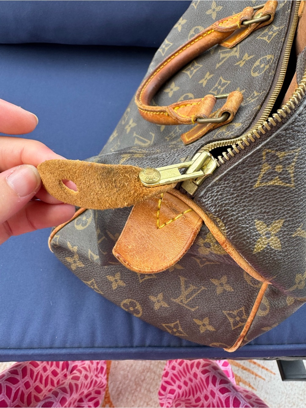 Louis Vuitton Brown Monogram Canvas Duffel Bag with Natural Leather Trim - Picture 4 of 10